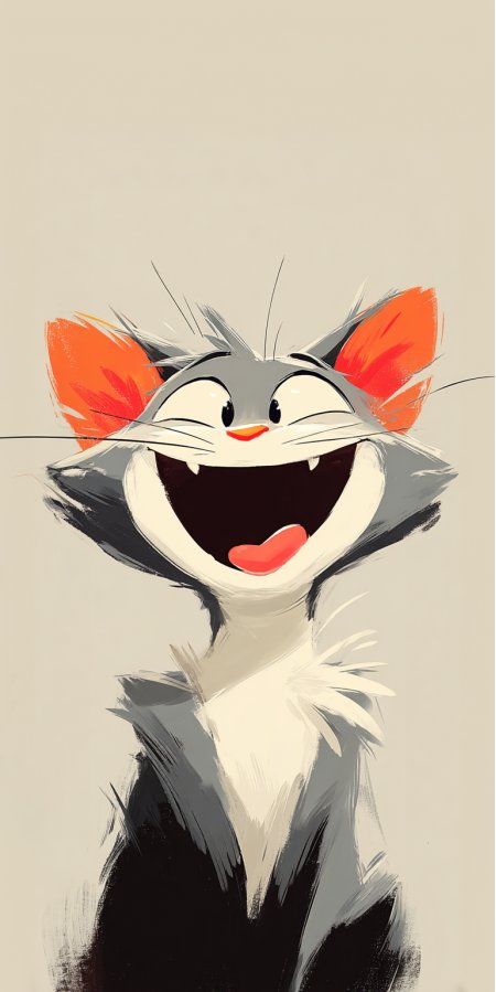猫和老鼠汤姆猫大笑表情手机壁纸