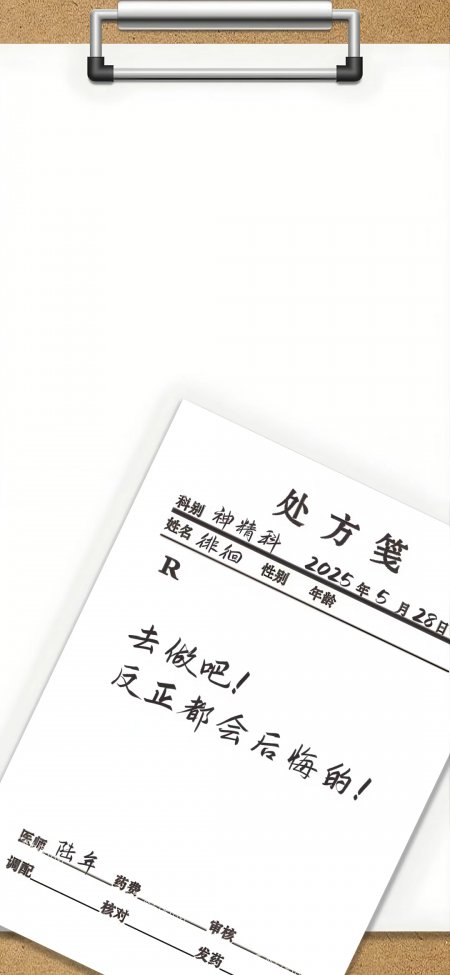 精神科处方笺去做吧反正都会后悔的手机壁纸