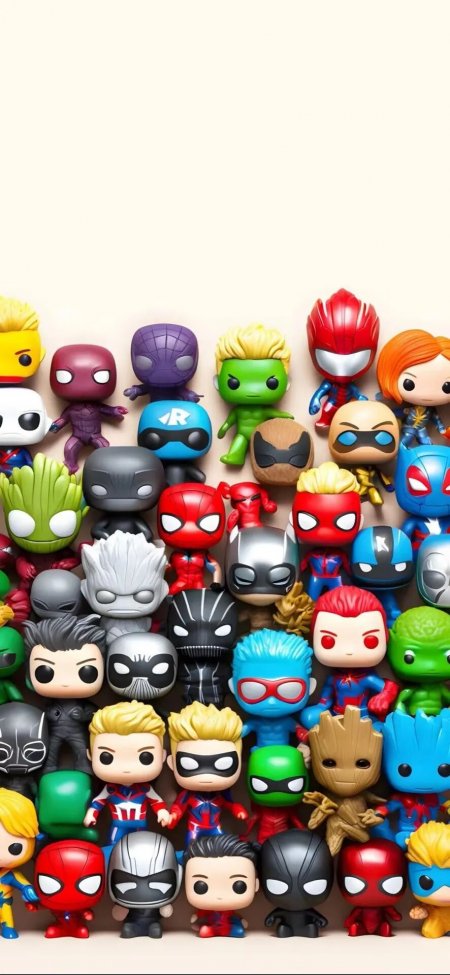 漫威复仇者联盟Funko Pop手办集合手机壁纸