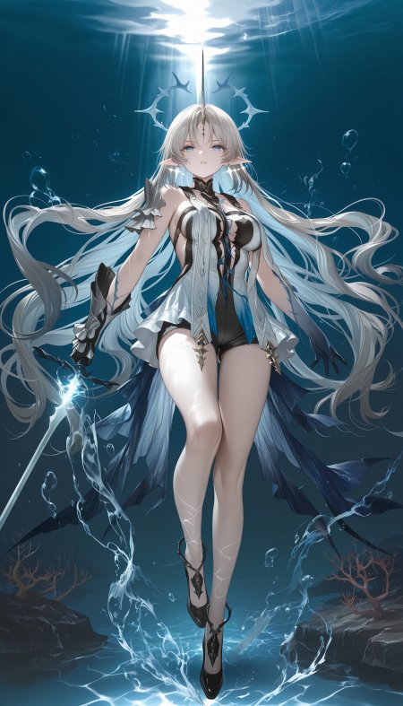鸣潮-夏空深海觉醒姿态手机壁纸