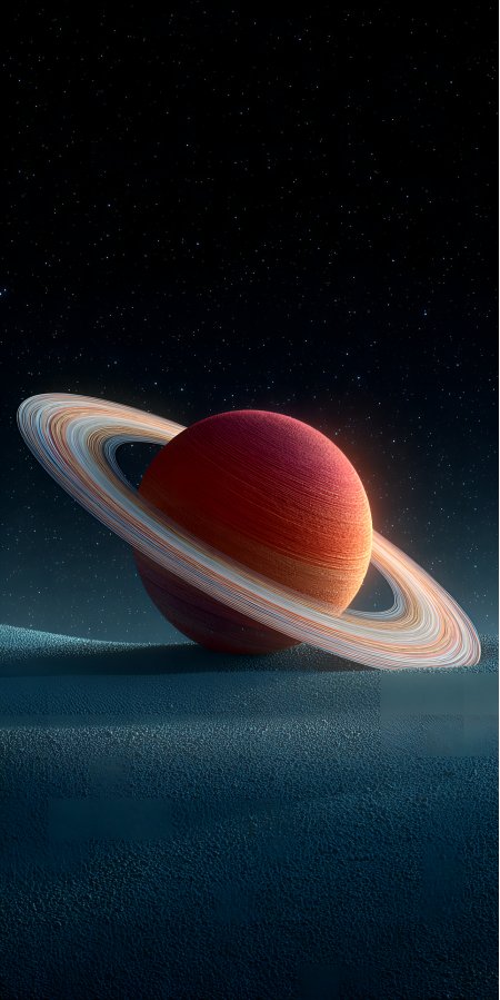 土星环行星科幻宇宙星空高清手机壁纸