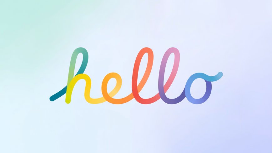 多彩Hello文字渐变柔色背景创意电脑壁纸