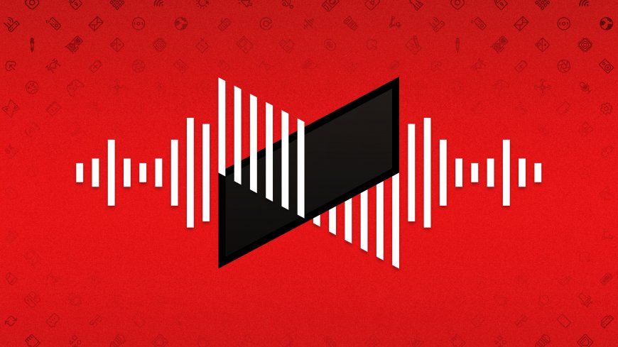 YouTube音乐波形播放按钮红色科技风科技电脑壁纸