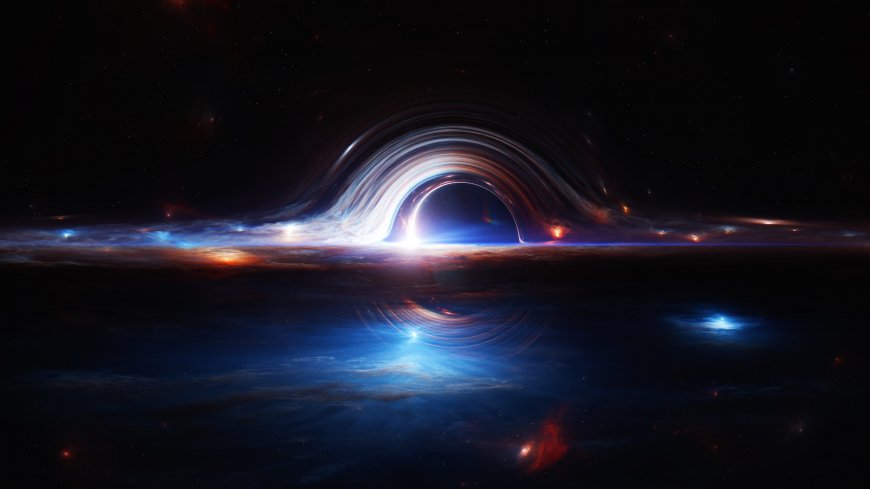 星际黑洞吸积盘光影流动神秘宇宙景象风景电脑壁纸