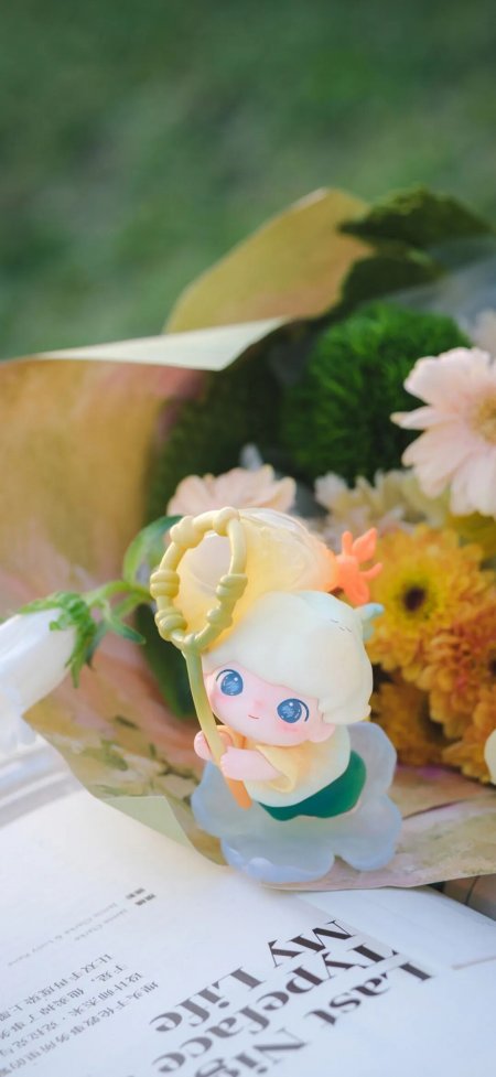 泡泡玛特DIMOO瞬间的奇遇系列手办花束主题甜美创意手机壁纸