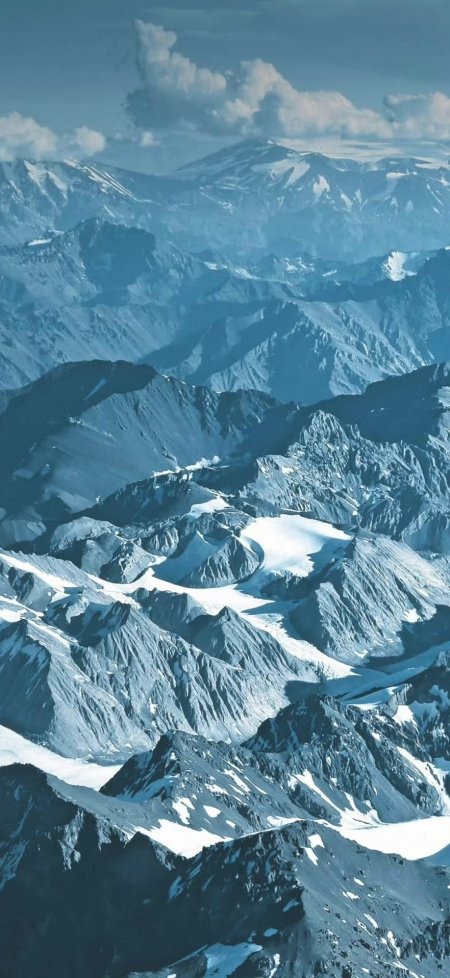 连绵雪山冰川壮丽山脉自然风光风景手机壁纸