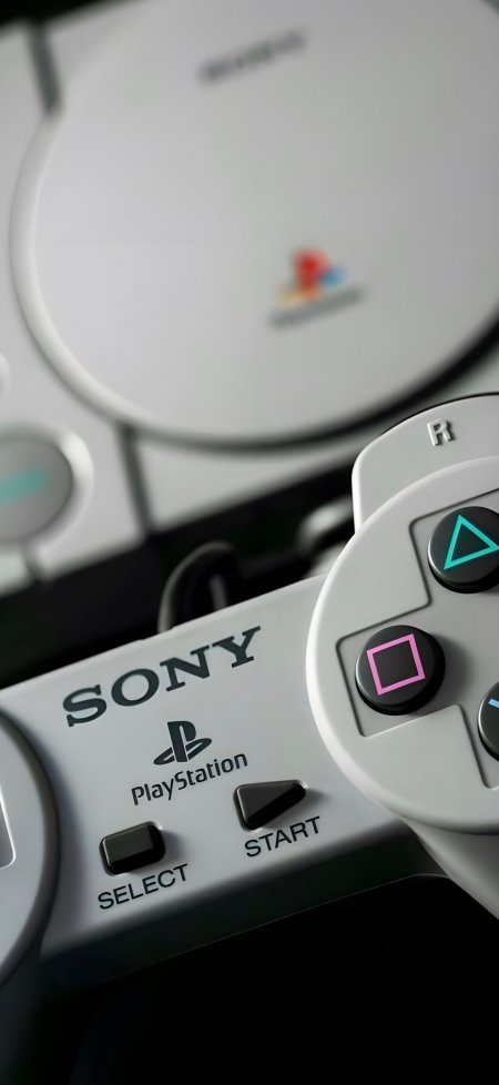 索尼PlayStation游戏机手柄特写手机壁纸