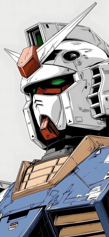 高达RX78头部特写动漫机甲手机壁纸