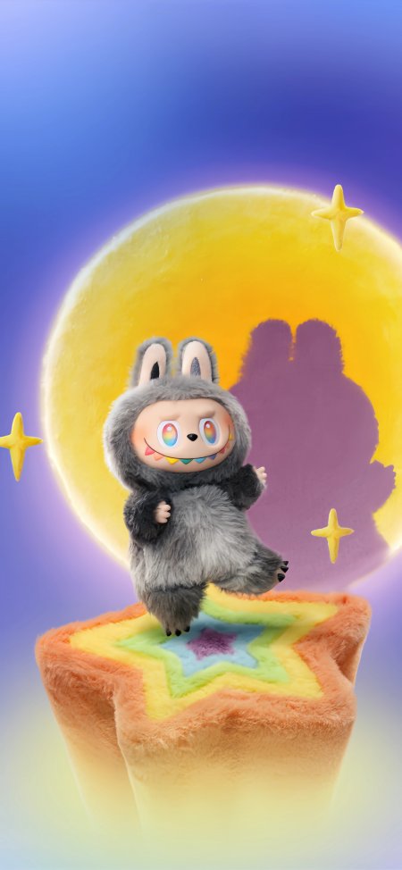泡泡玛特LABUBU前方高能系列毛绒公仔创意手机壁纸