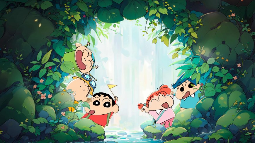 蜡笔小新探险小分队丛林出发欢乐动漫电脑壁纸