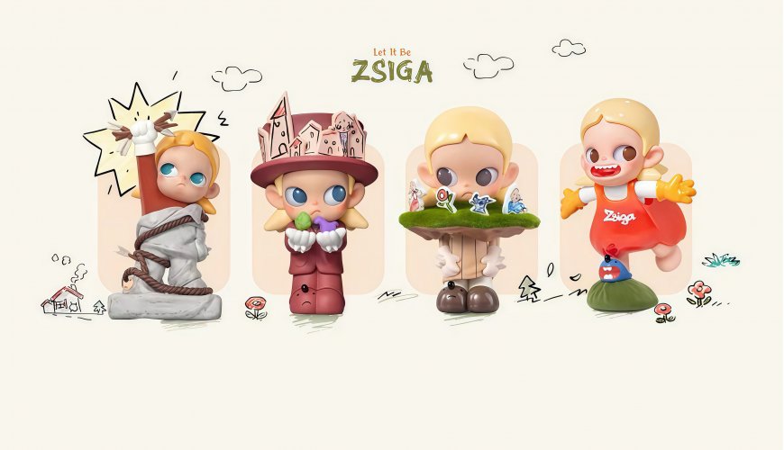 Zsiga沿线走的人系列盲盒可爱角色集合创意电脑壁纸
