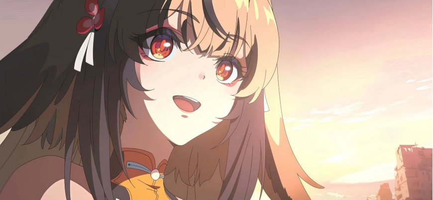 绝区零叶瞬光夕阳下微笑动漫人物电脑壁纸