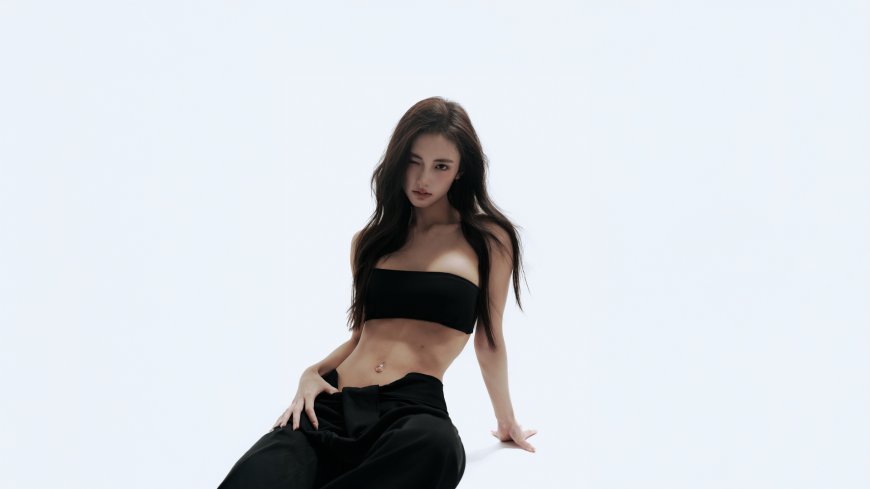 黑色抹胸上衣女性模特简约时尚人物电脑壁纸