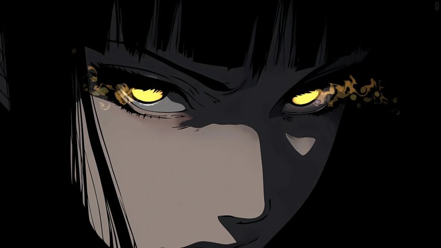 电锯人玛奇玛金色火焰瞳孔暗黑动漫特写电脑壁纸