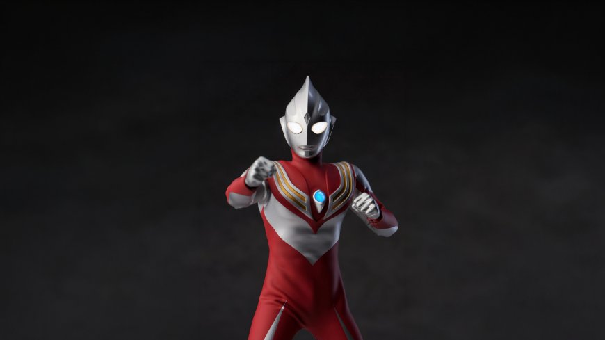 迪迦奥特曼红银战衣战斗姿态经典特摄电脑壁纸