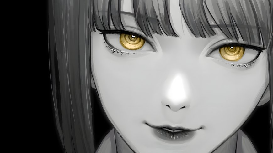 电锯人玛奇玛金瞳凝视特写冷酷眼神人物电脑壁纸