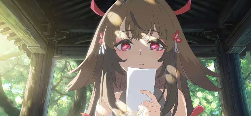 绝区零叶瞬光古风亭中持纸唯美动漫电脑壁纸