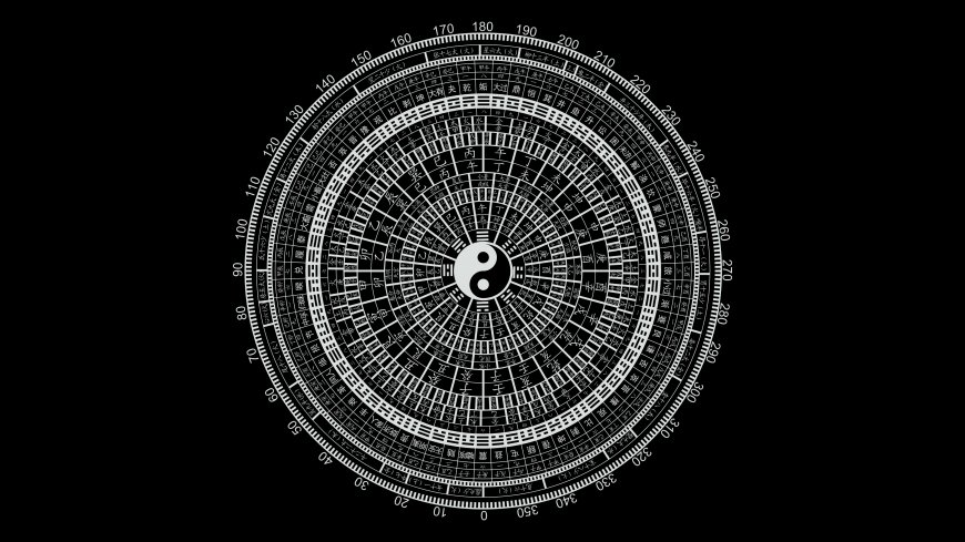 太极八卦图黑白阴阳符号传统玄学文化创意电脑壁纸