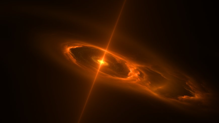 宇宙黑洞吸积盘扭曲光线星际穿越科幻创意电脑壁纸