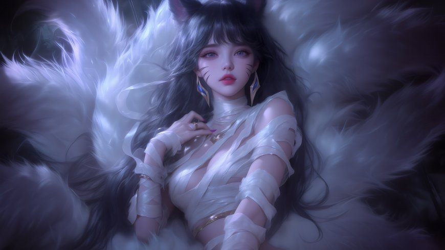 英雄联盟阿狸九尾狐唯美性感游戏角色电脑壁纸
