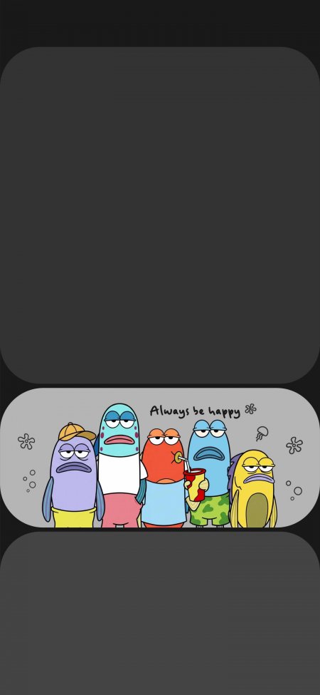 海绵宝宝比奇堡鱼群动漫手机壁纸