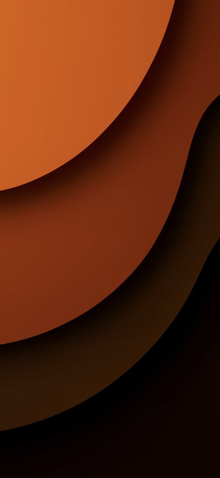 橙色渐变曲线抽象图案创意手机壁纸