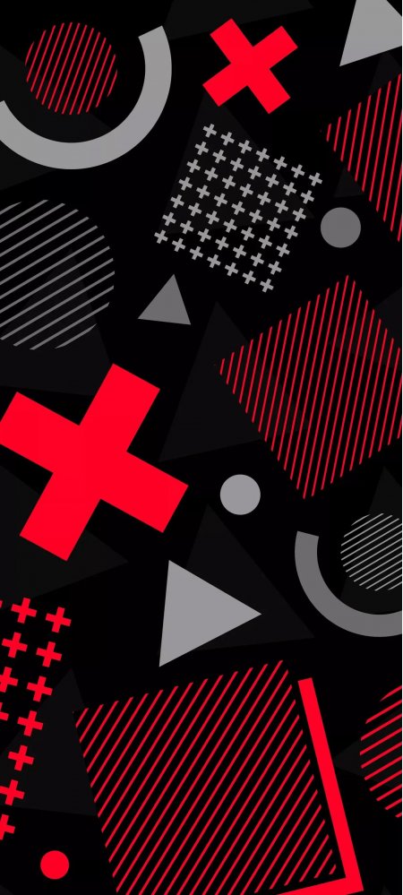 红灰几何图案抽象设计创意手机壁纸
