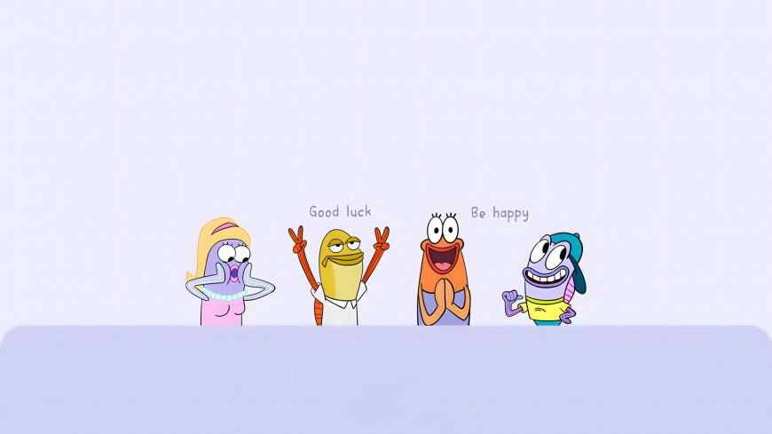 海绵宝宝比奇堡路人鱼群像动漫电脑壁纸