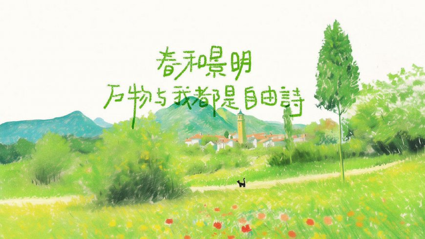 春和景明万物自由诗意风景电脑壁纸