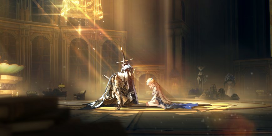 鸣潮卡提希娅与卡迪安特图书馆对峙动漫电脑壁纸