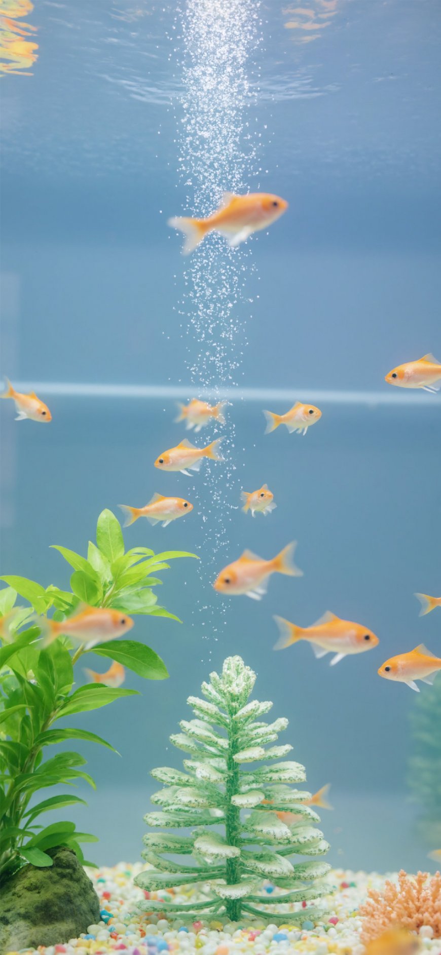 水族箱金鱼游动治愈系手机壁纸