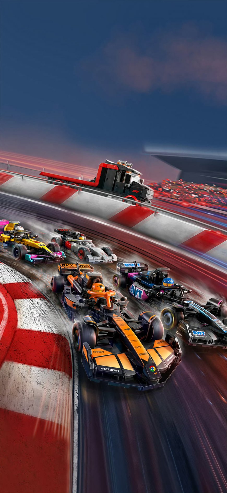乐高F1赛车赛道竞速比赛动漫手机壁纸