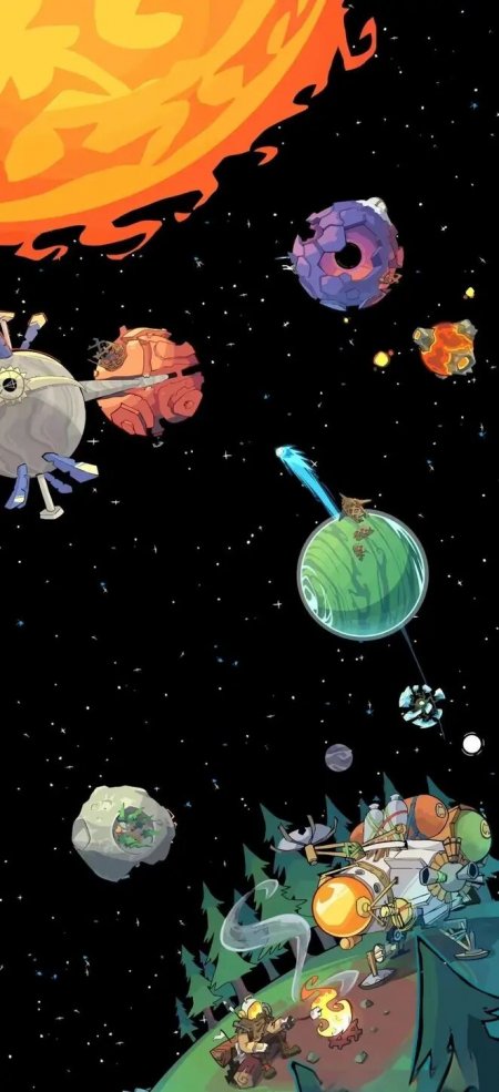 星际拓荒游戏卡通宇宙冒险动漫手机壁纸