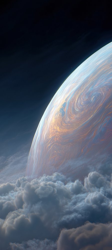 星球云海光影漩涡宇宙星空风景手机壁纸