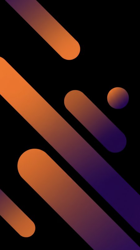 橙紫渐变几何线条抽象创意手机壁纸