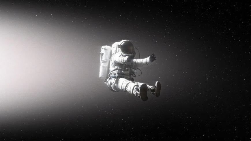宇航员漂浮太空探索宇宙创意电脑壁纸
