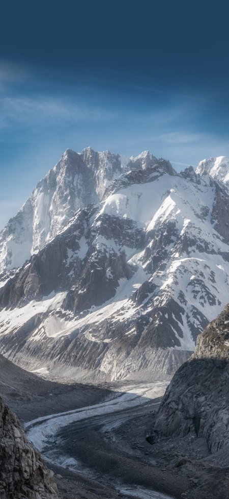 巍峨雪山冰川峡谷壮丽风光风景手机壁纸