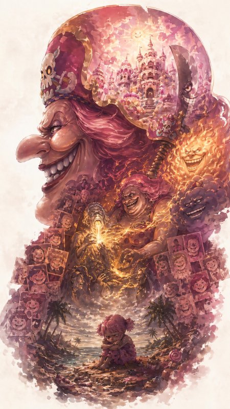 海贼王四皇大妈夏洛特玲玲动漫手机壁纸