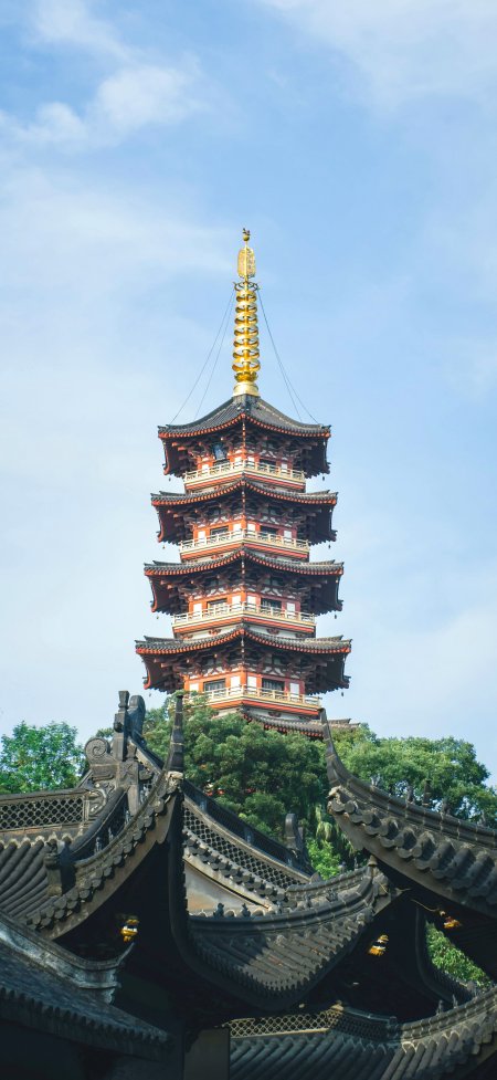 古风多层塔楼建筑风景摄影手机壁纸