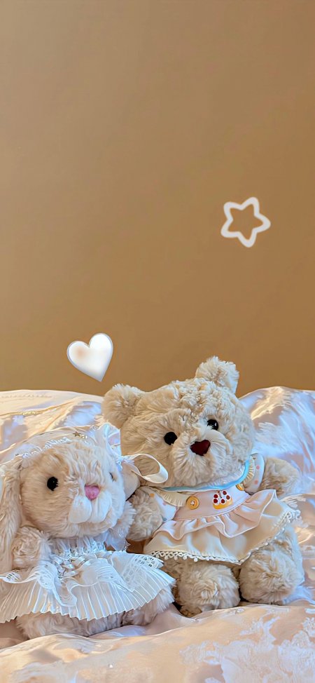 Jellycat毛绒玩具兔子小熊温馨可爱手机壁纸