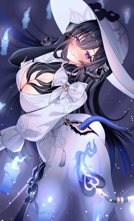 崩坏星穹铁道大丽花康士坦丝暗黑风紫瞳少女动漫手机壁纸