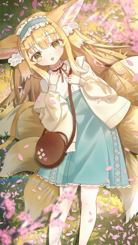 游戏《明日方舟》中角色铃兰的同人插画手机壁纸