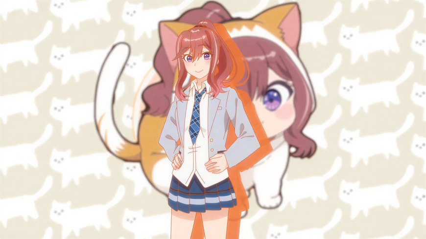新田新奈猫咪主题校园动漫电脑壁纸