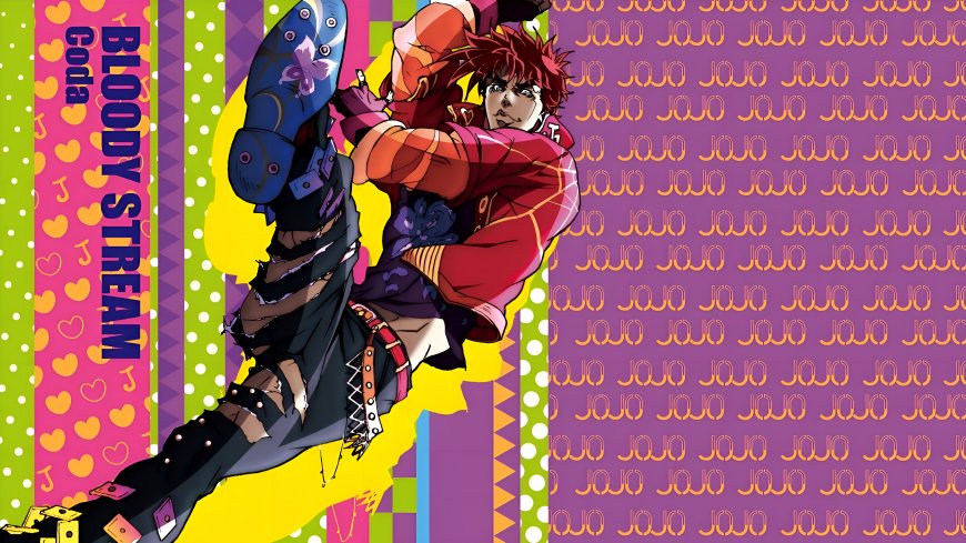 JOJO奇妙冒险二乔彩色背景战斗潮流动漫电脑壁纸