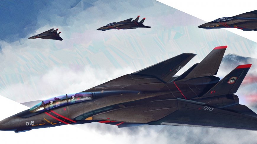 皇牌空战7F14战斗机编队飞行空战场景游戏电脑壁纸