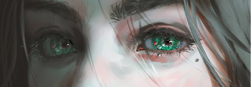 绿色眼睛少女面部特写唯美人物电脑壁纸