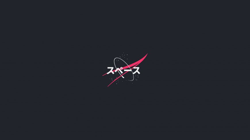 日语空间标志设计简约风创意电脑壁纸