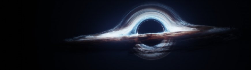 星际穿越卡冈图雅黑洞引力透镜特效科幻风景电脑壁纸