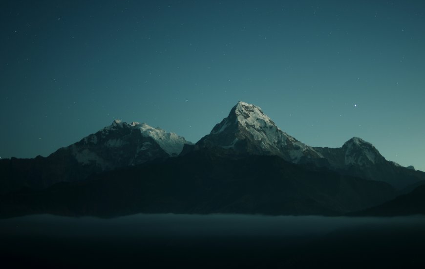 雪山星空倒影宁静夜色自然风光风景电脑壁纸