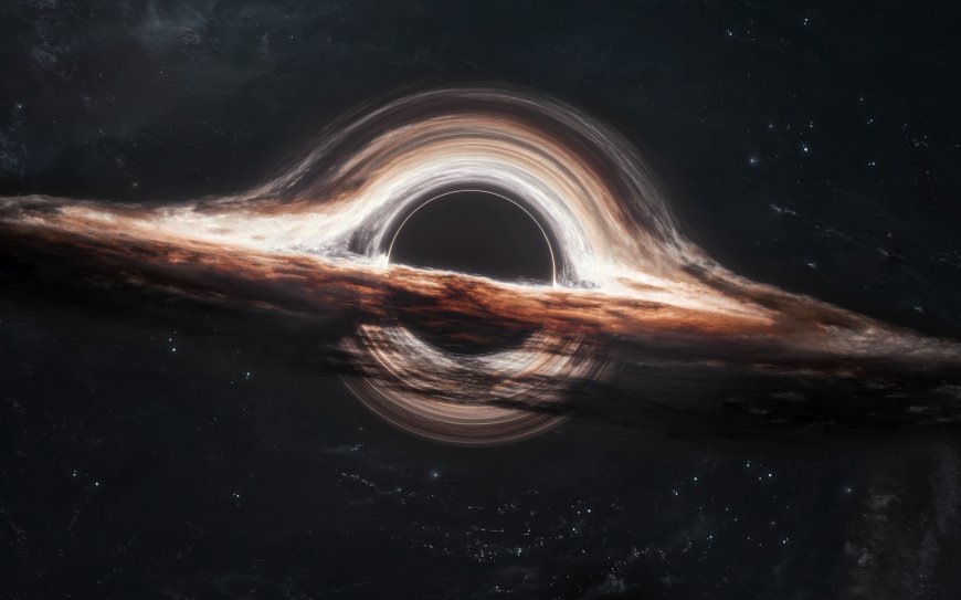星际穿越卡冈图雅黑洞吸积盘科幻风景电脑壁纸